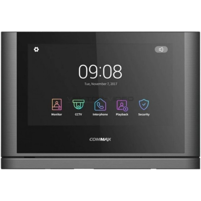 Монитор домофона COMMAX CDV-704MF (темное серебро Black Smog) CDV-704MF TEMHOE CEPEBPO Black Smog